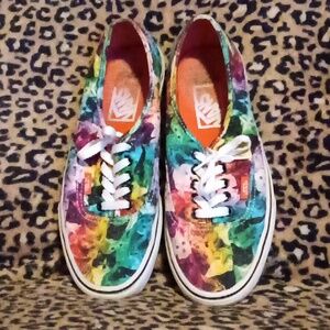 Rainbow cat vans